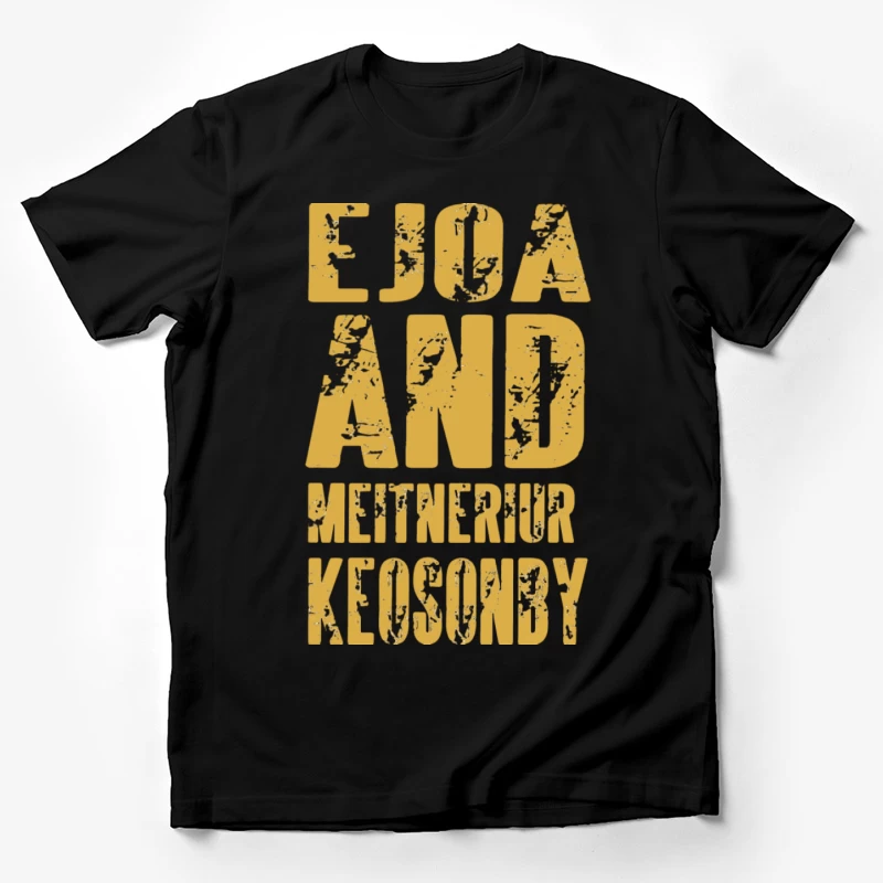 Grunge-Schrift in Gelb Herren T-Shirt