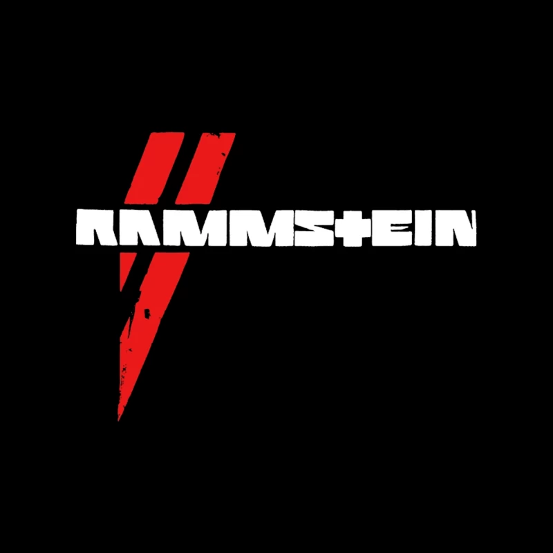 Rammstein Metal Band Logo in Red and White Mouse Pad