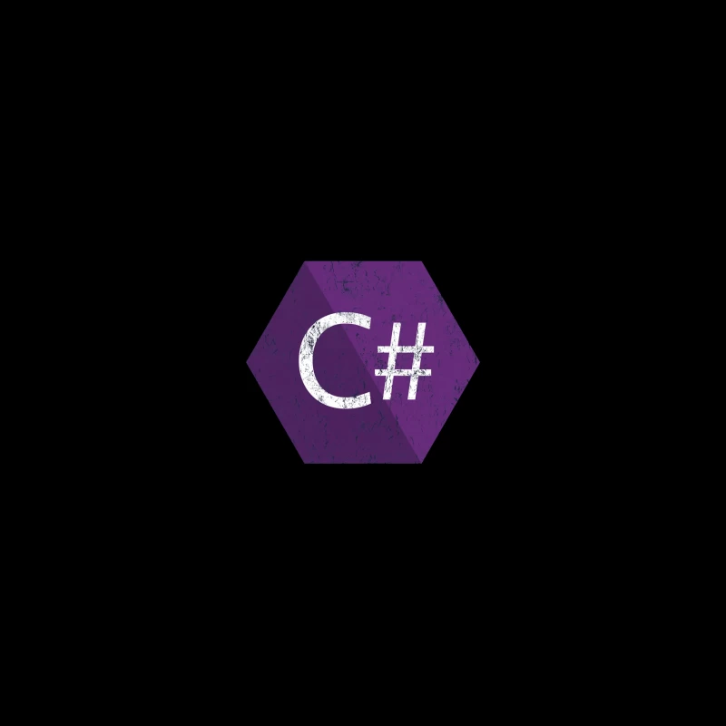 C# Programming Language Logo in Purple Hexagon Coffee Mug