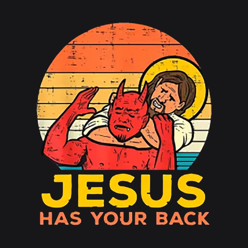 Jesus schützt vor dem Teufel Herren Pullover Hoodie