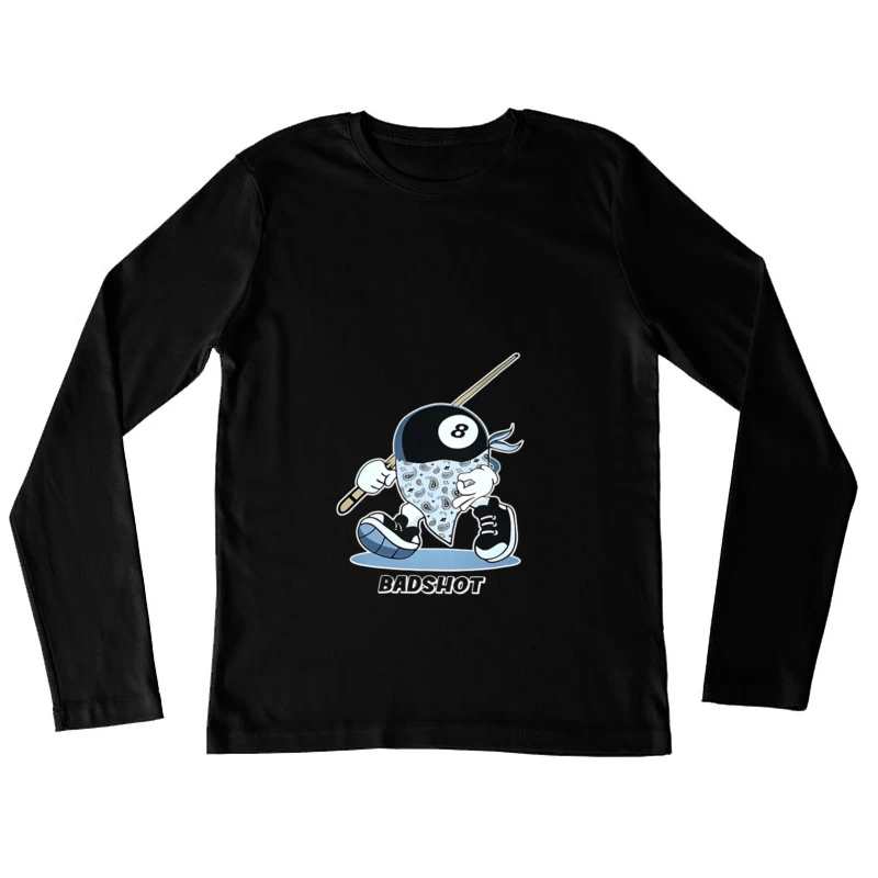 Personnage de Billard Cool Femme Manches Longues T-Shirt