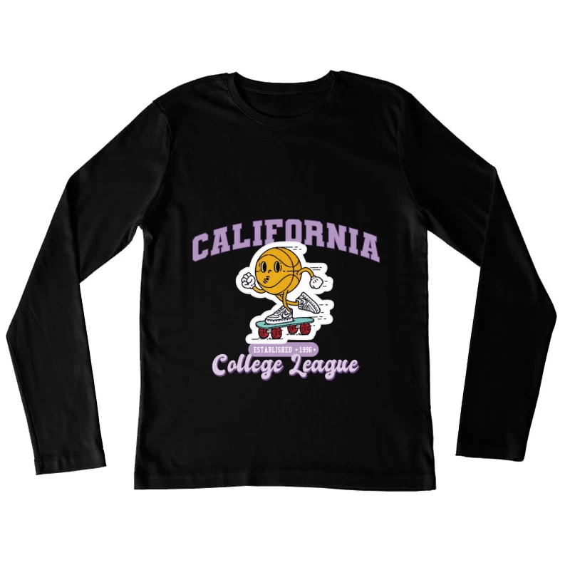 Kalifornische College-Liga Skater Basketballstil Damen Langarm T-Shirt