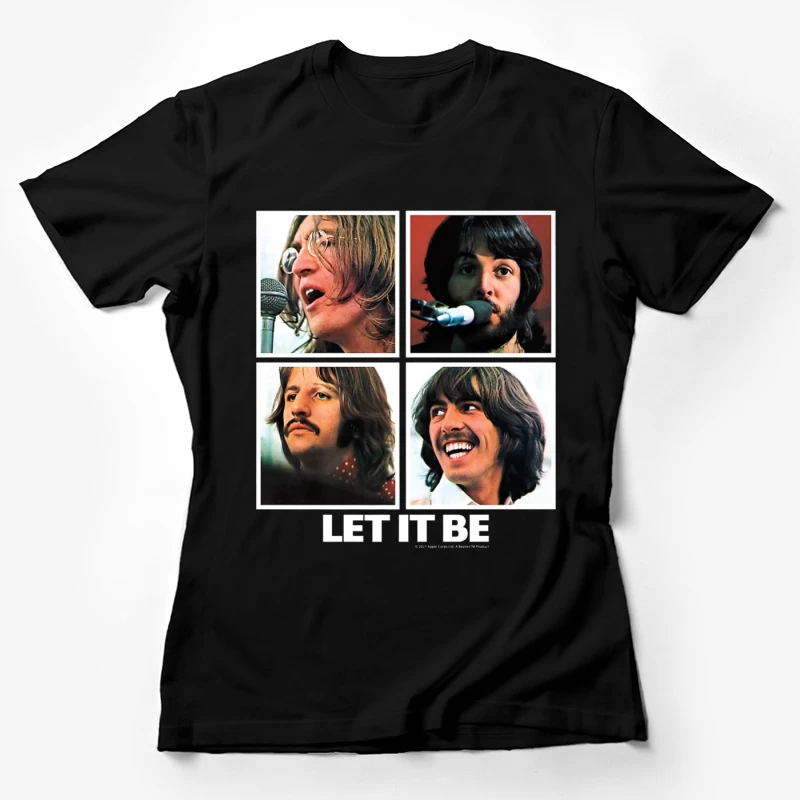 Four Classic Snapshots from The Let It Be Recording Sessions Female T-Shirt