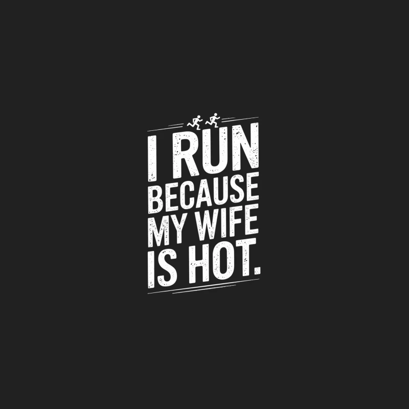 Minimalist Motivational Typography: Run Because You Can Bucket Hat