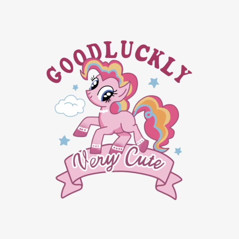 Sehr niedliches rosa Pony mit Regenbogenmähne Herren Langarm T-Shirt