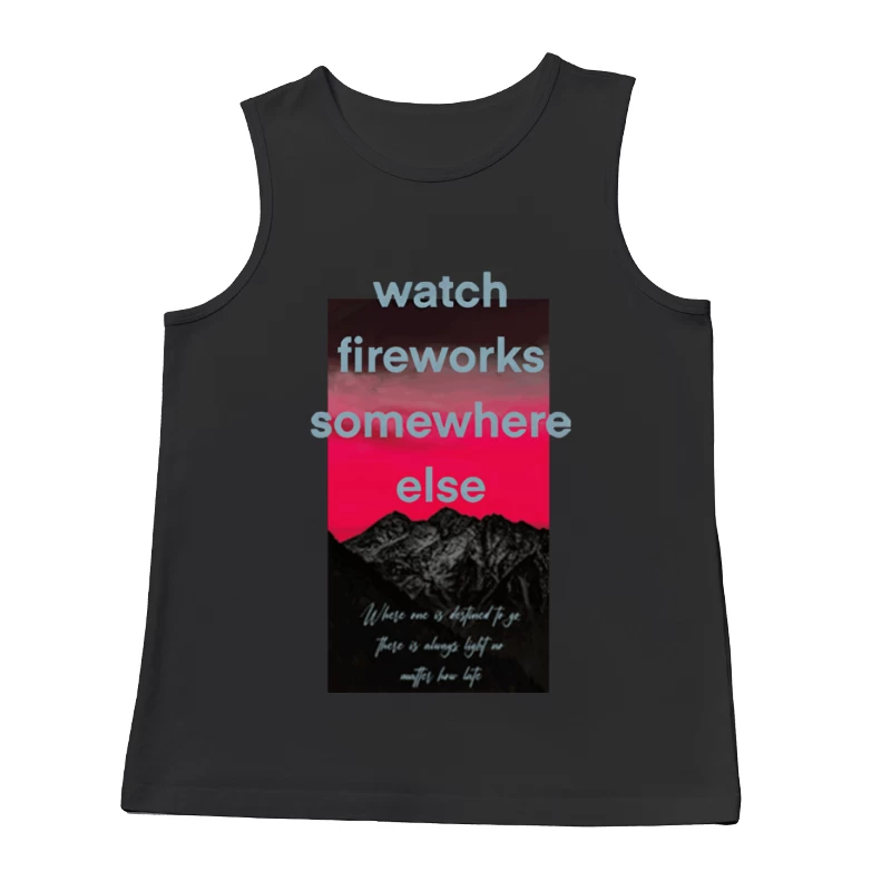 Landschaftsgrafik mit motivierenden Zitaten Herren Tanktops