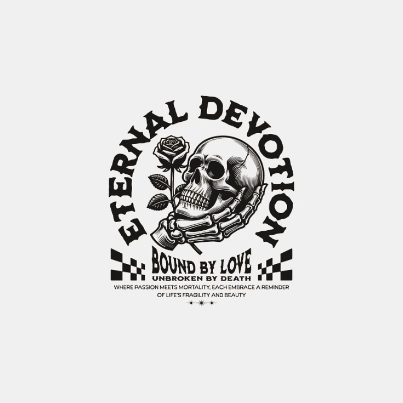 Dévotion Éternelle: Crâne et Rose Homme Débardeur