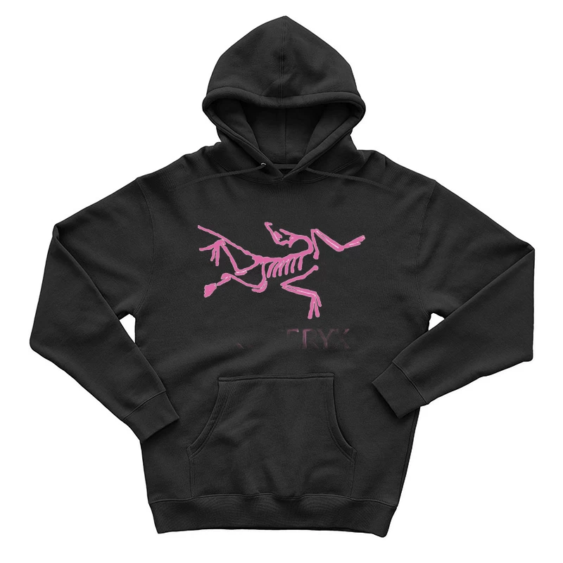 Rosa Archäopteryx Logo Herren Pullover Hoodie