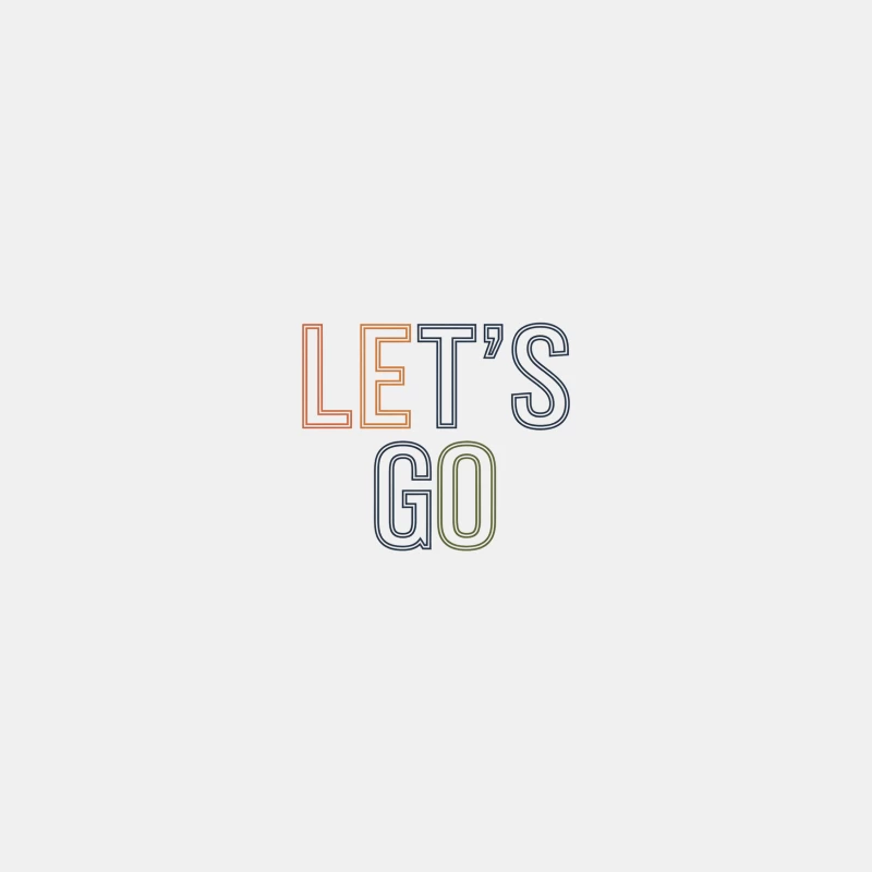 Colorful Minimalist Motivational Typography: Let's Go Bucket Hat