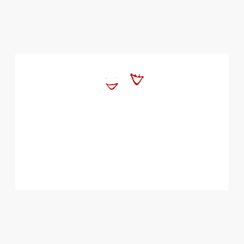 Minimalist Red Smile Abstract Travel Mug