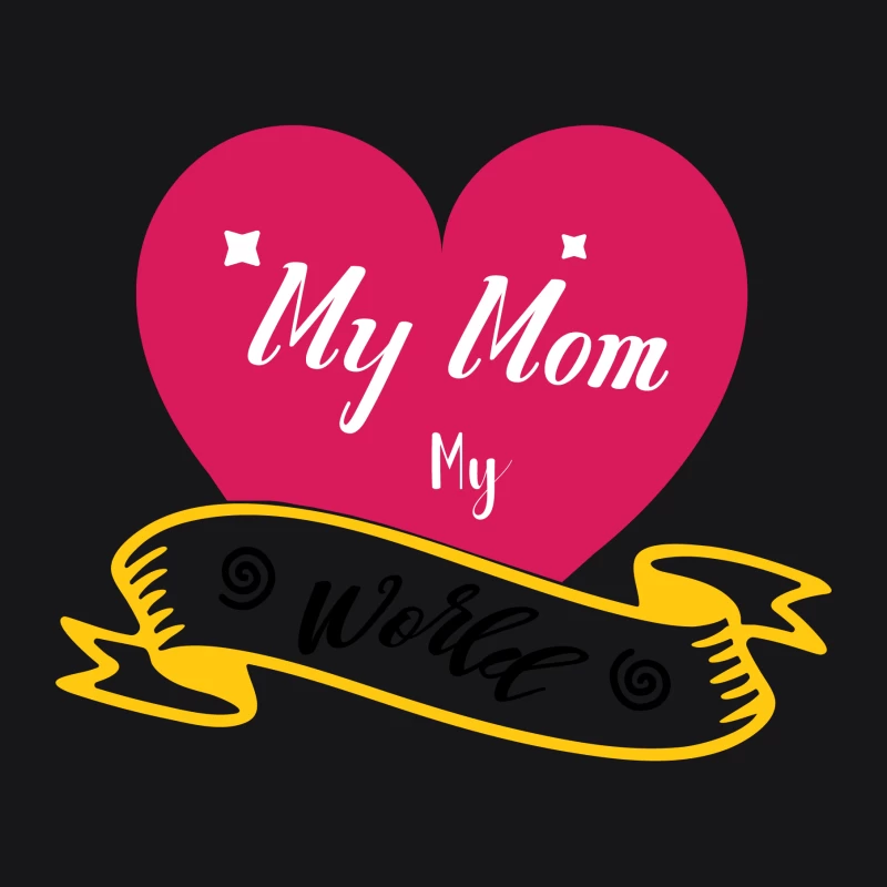 Cœur Maman en Rose avec Ruban Jaune Femme Sweat à capuche