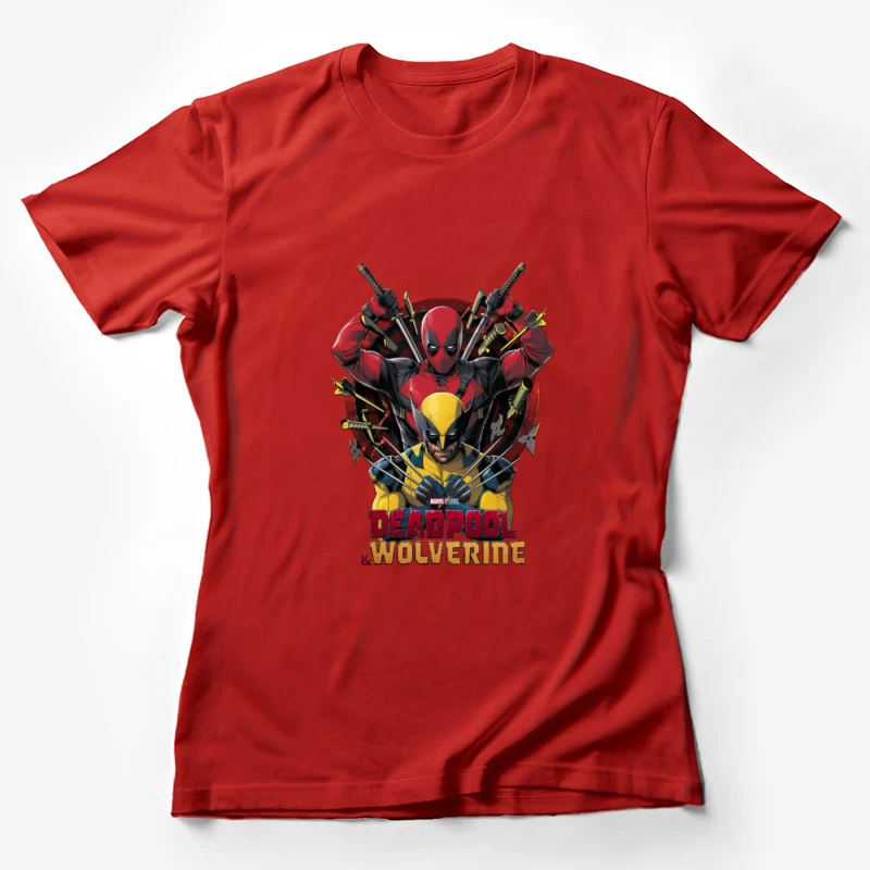 Deadpool and Wolverine Artwork Female T-Shirt