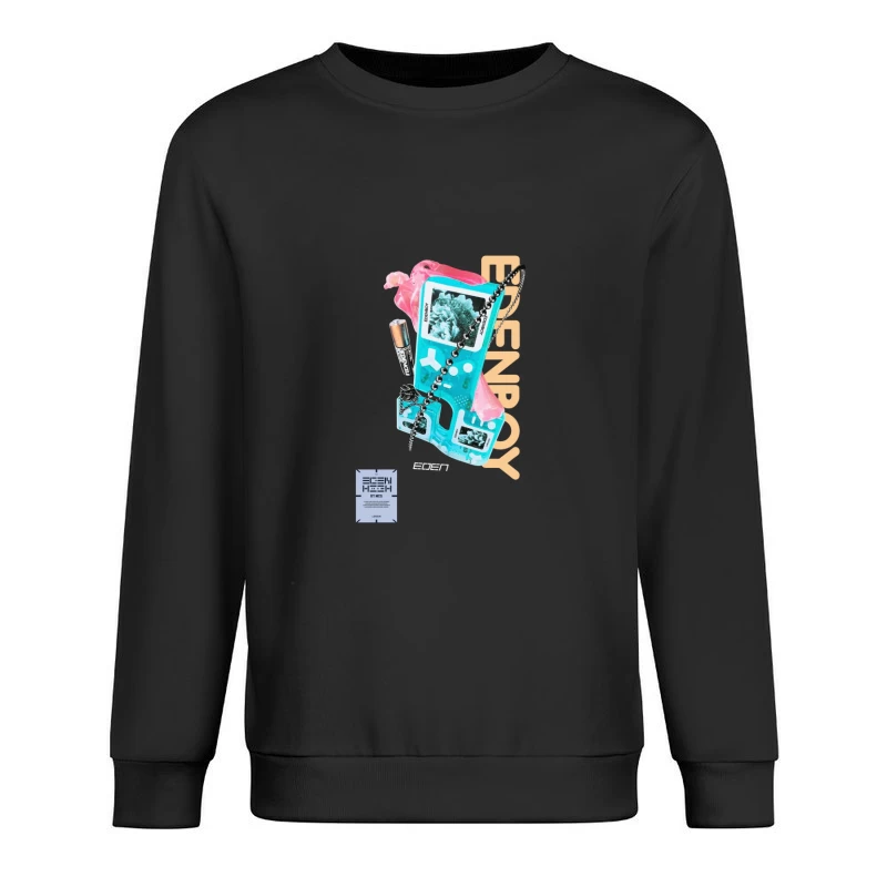 Retro Gaming-Konsole und kreative Kunst Herren Pullover Sweatshirt