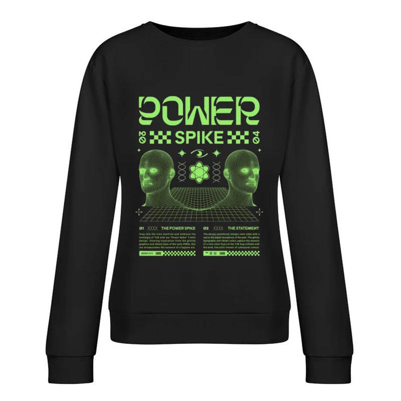 Design Rétro Cyberpunk Femme Sweat-shirt à enfiler