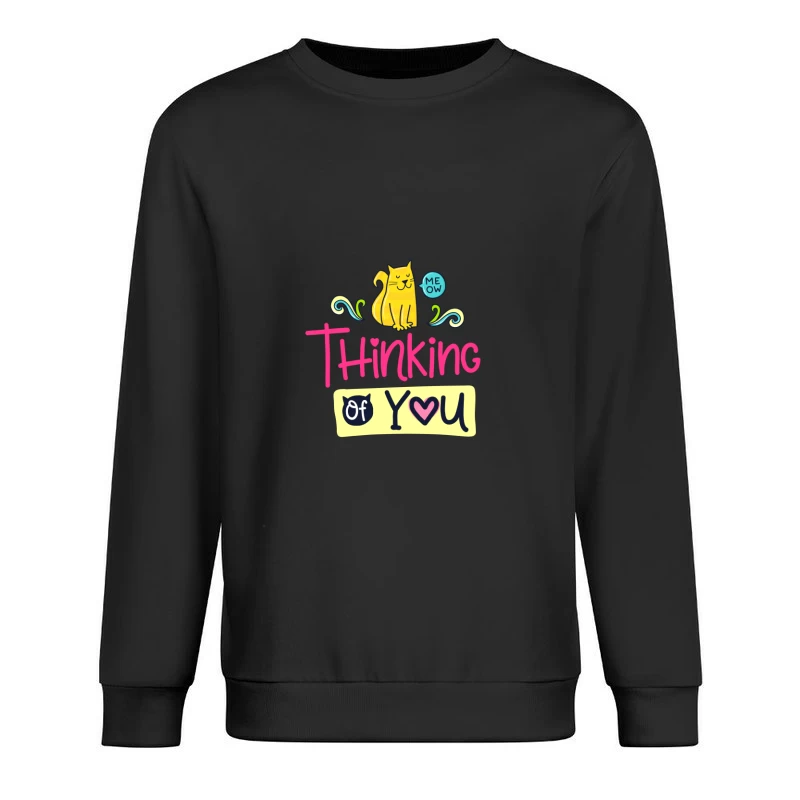 Carte mignonne avec chat et message amical Homme Sweat-shirt à enfiler