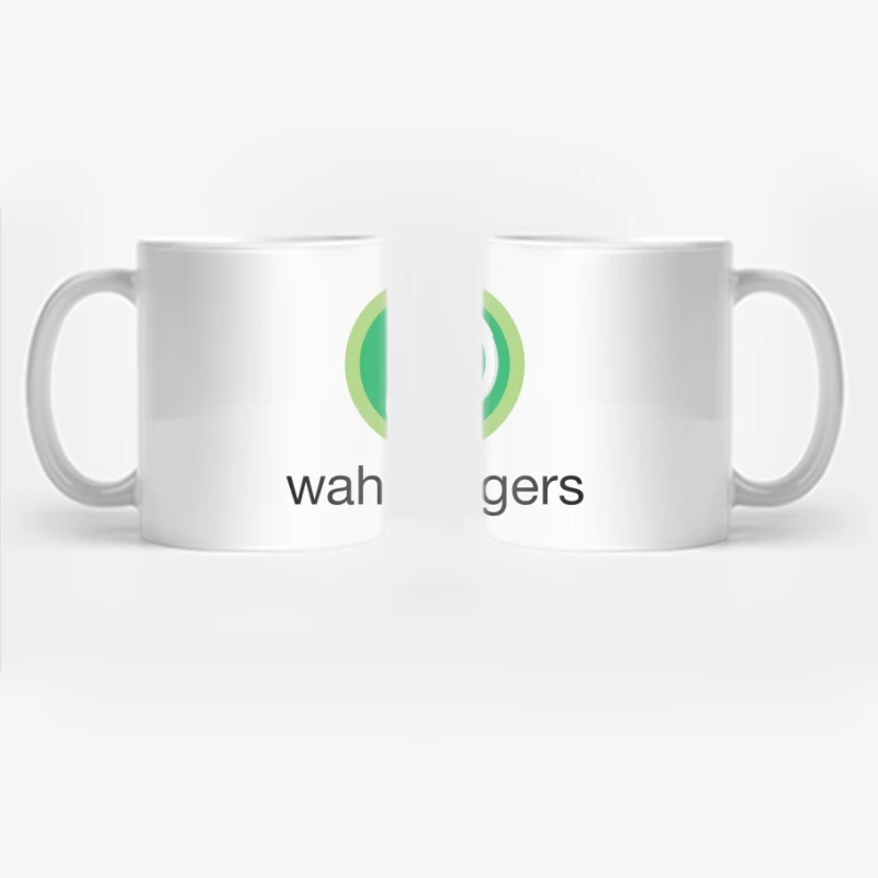 Wahlburgers Restaurant Chain Green Circle Logo Design Coffee Mug