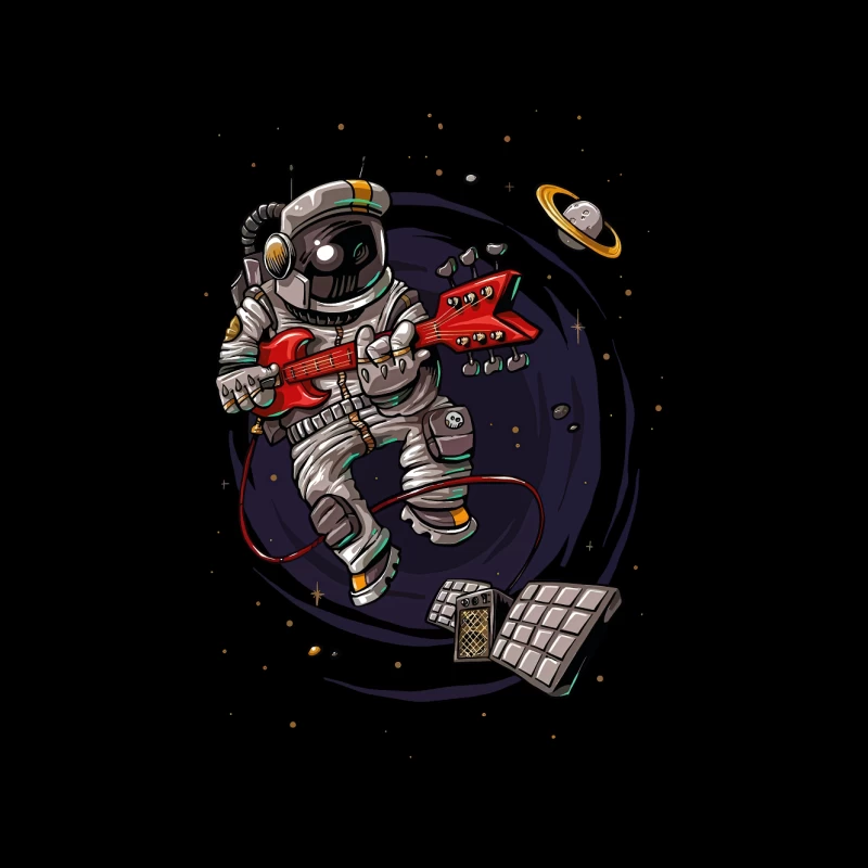 Astronaut Rocker in Space Mouse Pad