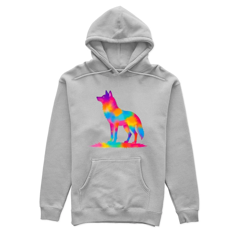 Colorful Unicorn Silhouette Illustration Female Pullover Hoodie