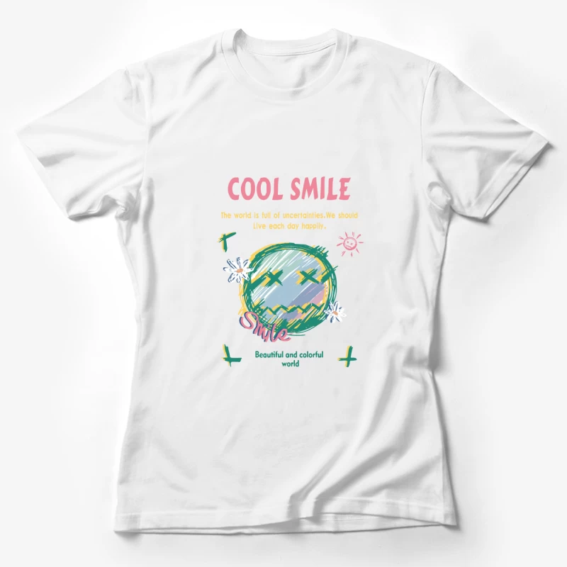 Cooles Lächeln für eine bunte Welt Damen T-Shirt