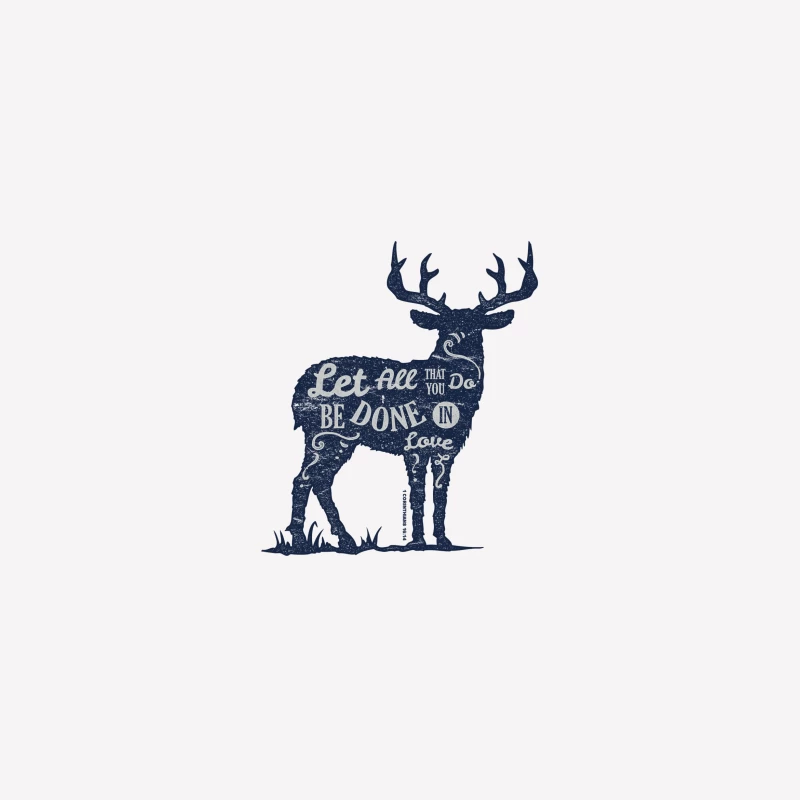 Motif de cerf avec citation inspirante Femme T-Shirt