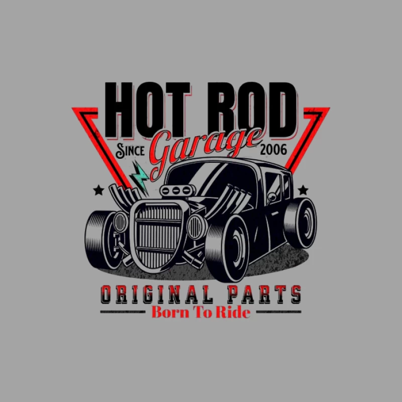 Hot Rod Garage Design mit Originalteilen Herren T-Shirt
