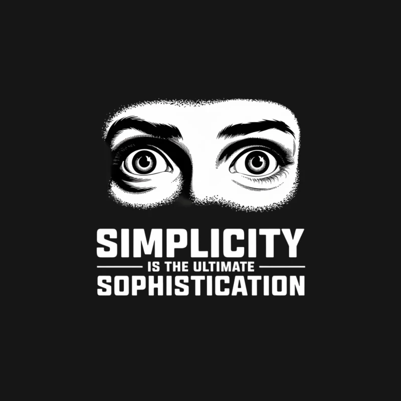 Simplistic Black and White Eye Illustration Female T-Shirt