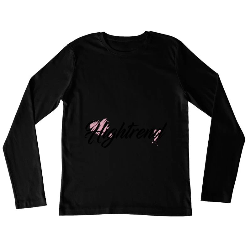 Handgeste mit roter Farbe Damen Langarm T-Shirt