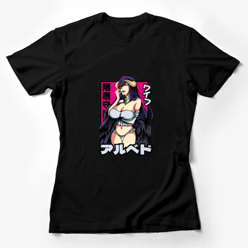 Anime-Charakter mit Hörnern im dunklen Stil Damen T-Shirt