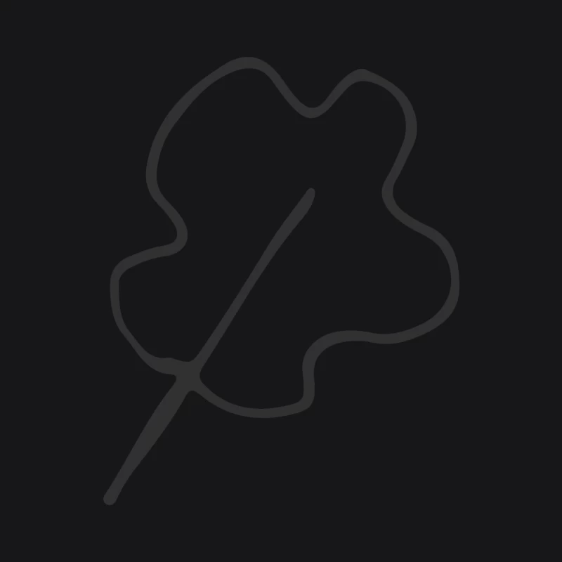 Contour de feuille minimaliste Homme Sweat à capuche