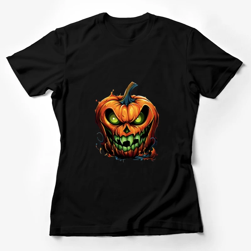 Gruselige Kürbiszeichnung Damen T-Shirt