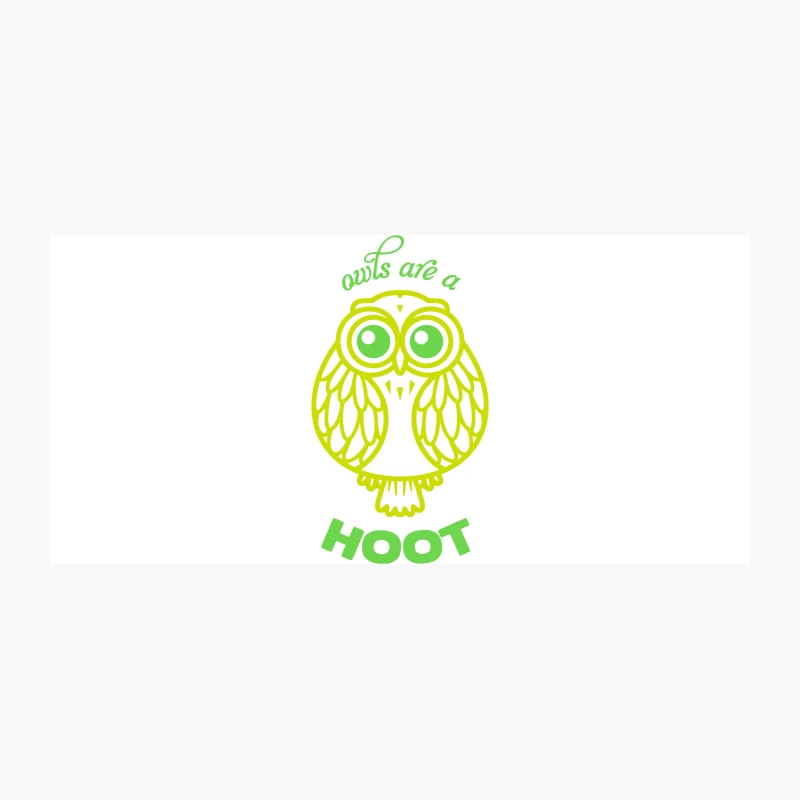 Cute Cartoon Owl with Punny Hoot Typography Coffee Mug