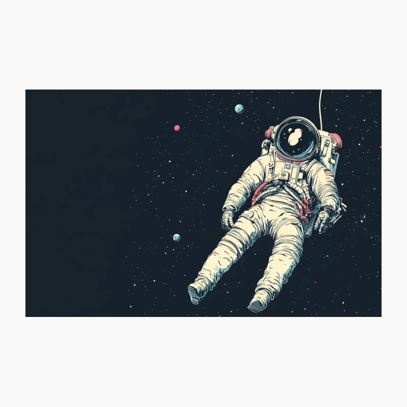 Cosmic Exploration: Astronaut Adrift in Space Travel Mug