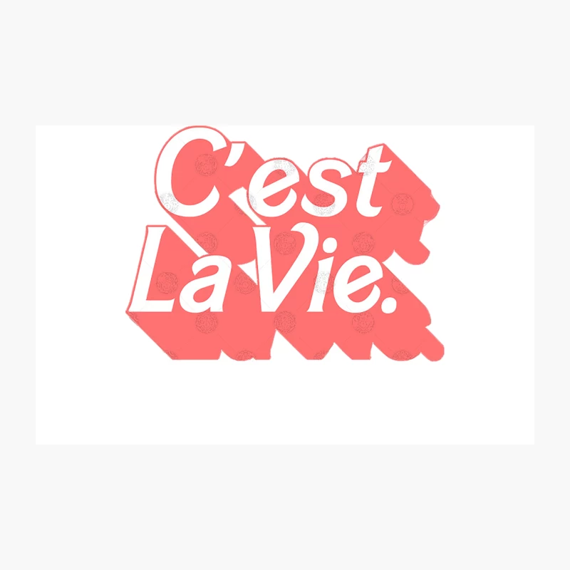 C_est La Vie  Francophile Typography Design Travel Mug