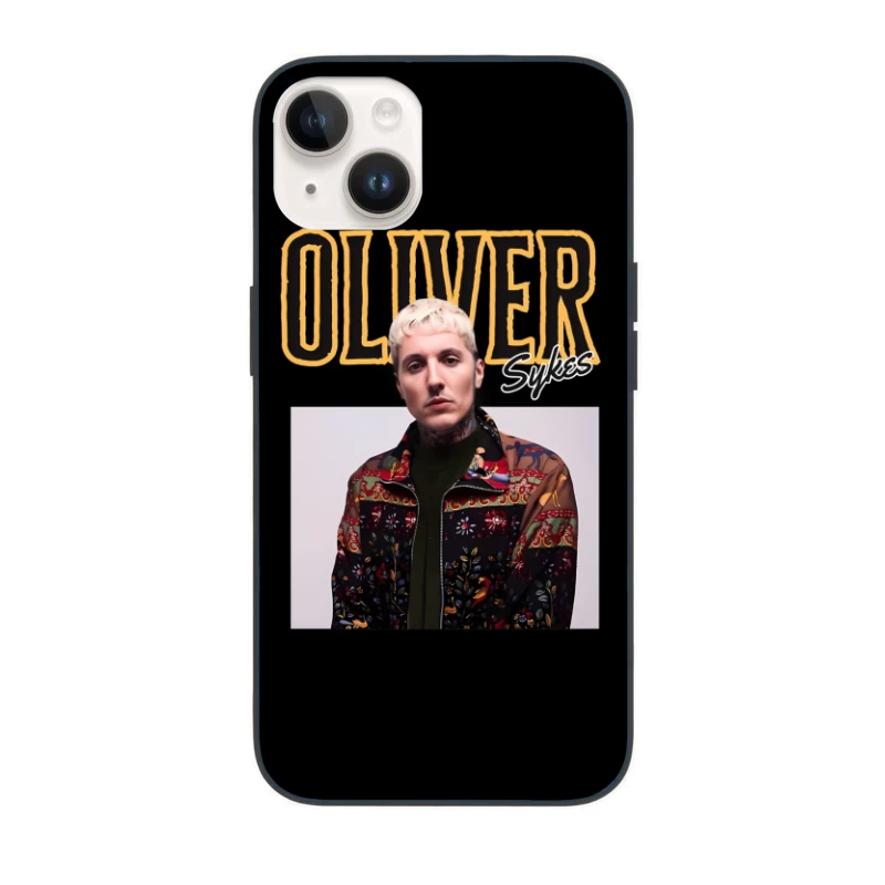 Alternative Fashion Portrait in Embroidered Floral Jacket iPhone Case