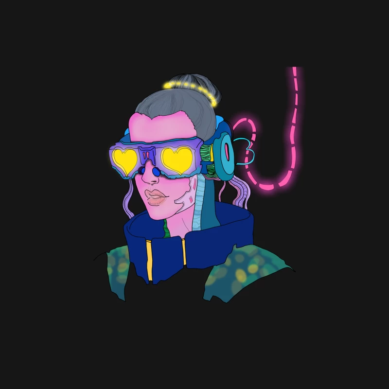 Futuristisches Cyborg-Porträt Herren T-Shirt