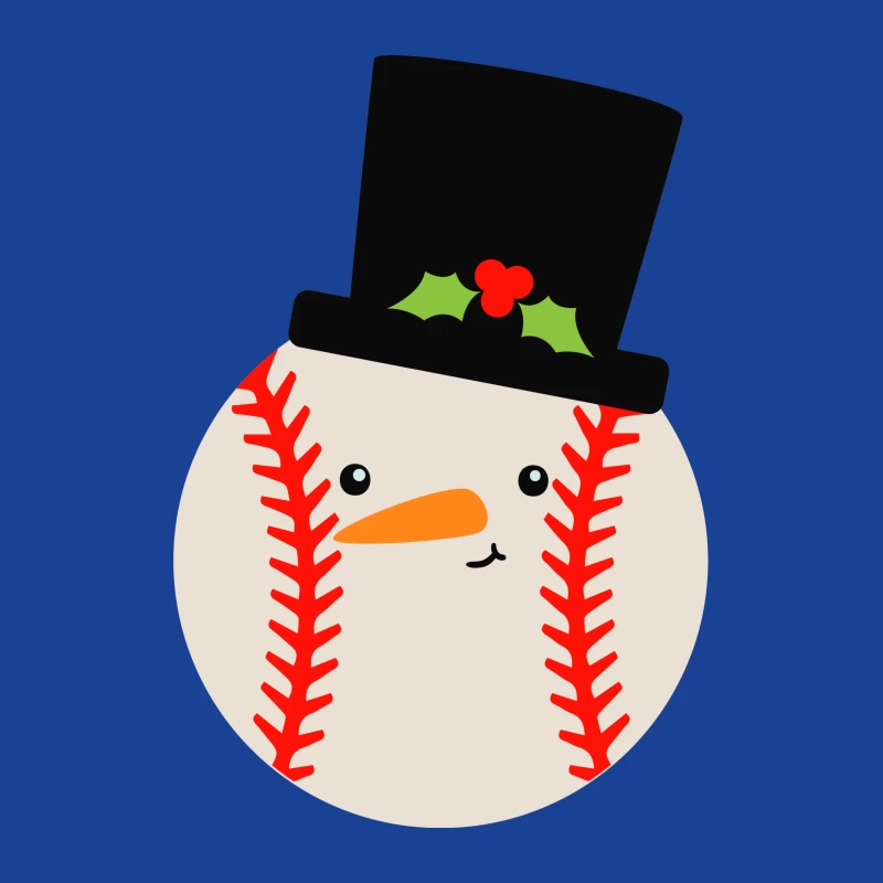Bonhomme de neige balle de baseball Femme T-Shirt