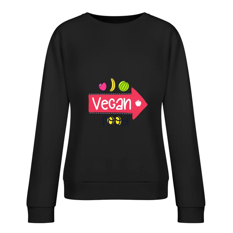 Ensemble de nourriture végétalienne colorée Femme Sweat-shirt à enfiler