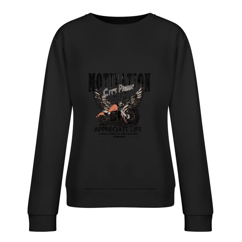 Moto avec ailes - Motivation et liberté Femme Sweat-shirt à enfiler