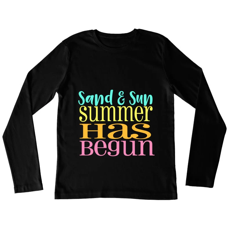 Début de l'été avec sable et soleil Femme Manches Longues T-Shirt