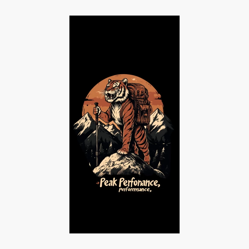 Adventure-Seeking Tiger Conquers Mountain Peak iPhone Case
