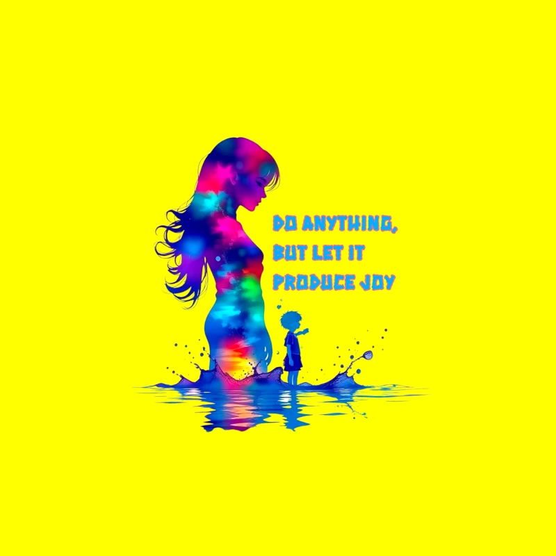 Colorful Silhouette of Joy Travel Mug