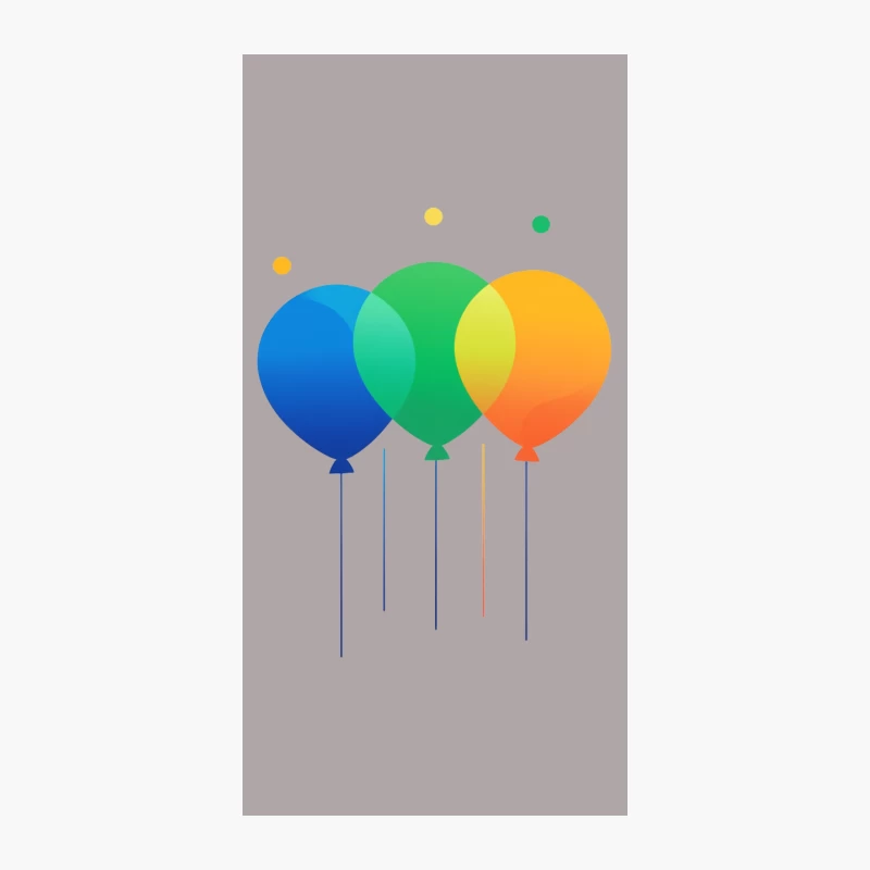 Colorful Overlapping Balloons: A Vibrant Celebration Graphic iPhone Case