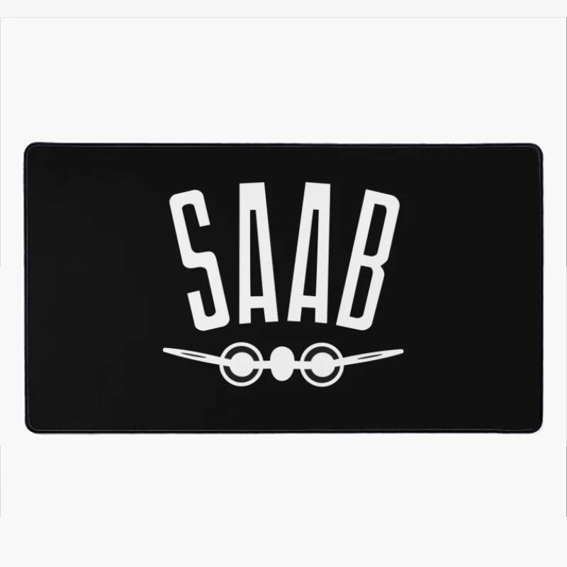 SAAB Aviation Company Minimalist Logo Design Desk Mat