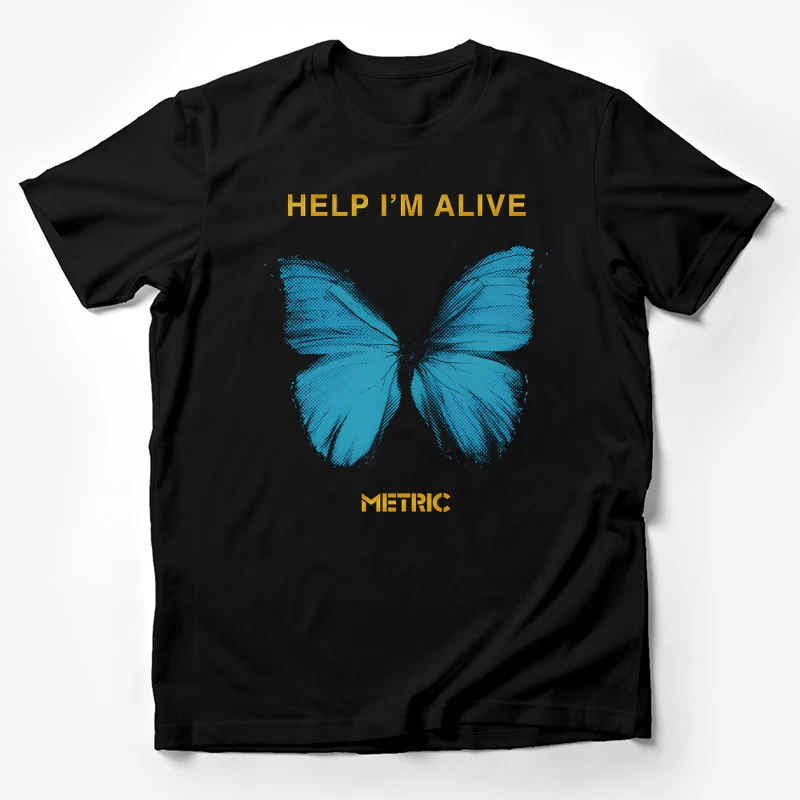 Metric Help I'm Alive Butterfly 2 Male T-Shirt