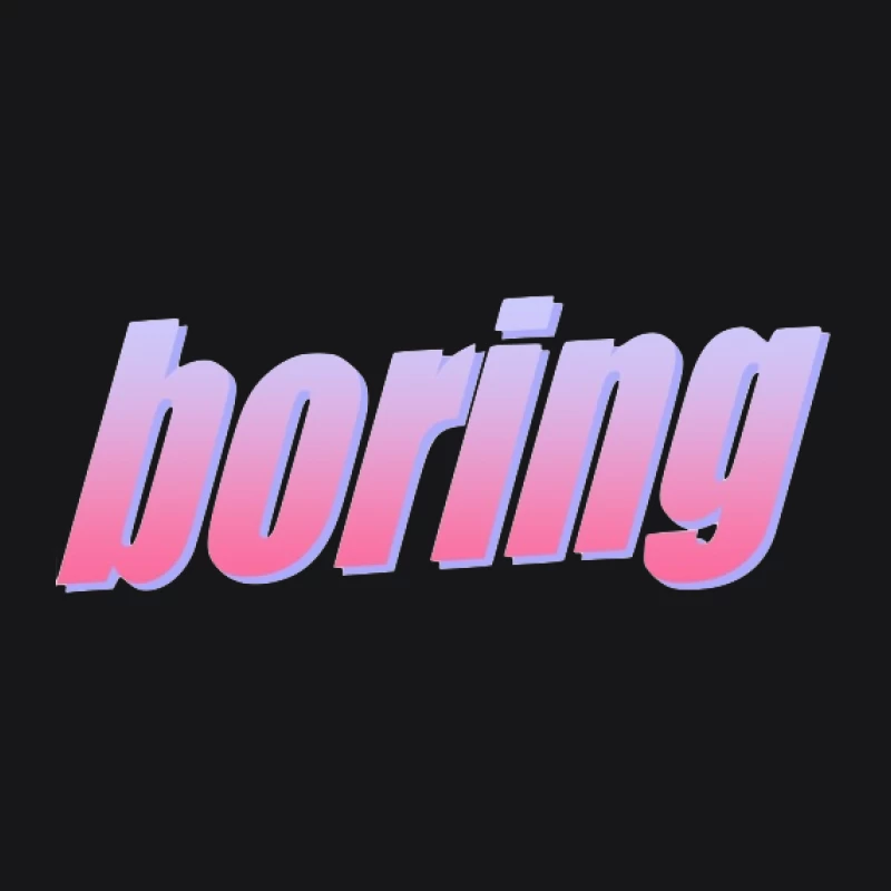 Pastellfarbener Schriftzug 'Boring' Herren Pullover Hoodie