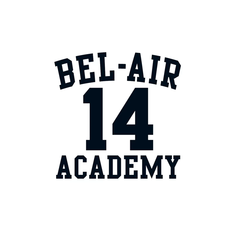 Bel-Air Academy Number 14 Athletic Jersey Design Throw Pillow