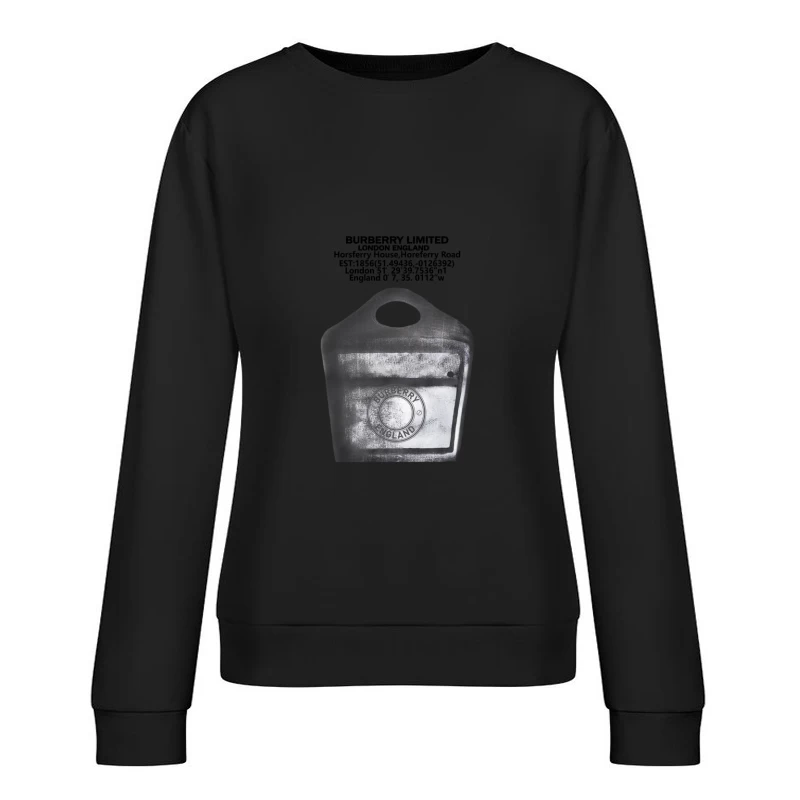 Moderne Schwarz-Weiß-Tasche mit Burberry-Logo Damen Pullover Sweatshirt