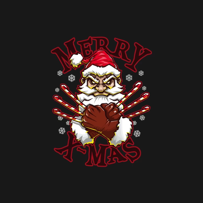 Muscle Santa: Merry X-Mas with Attitude Mouse Pad