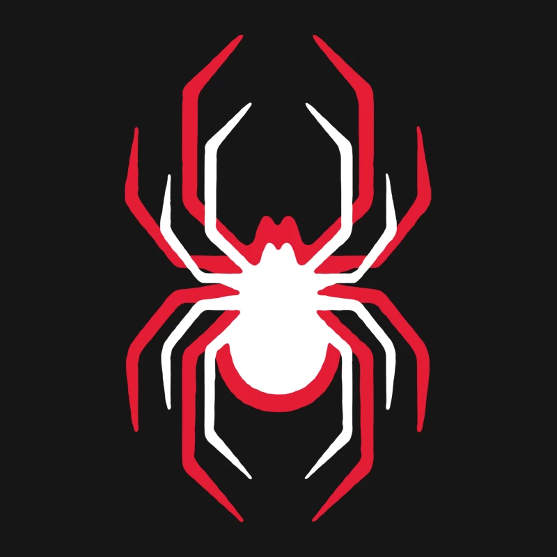 Weißes und rotes Spinnensymbol Herren T-Shirt