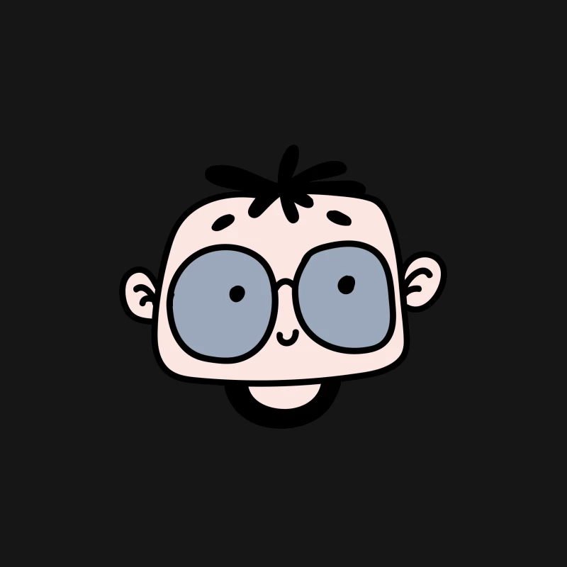 Illustration de personnage mignon avec lunettes Femme T-Shirt